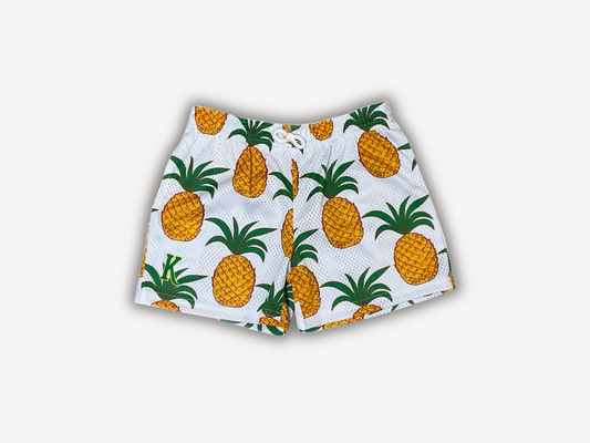 Kids Sweet Pineapple Mesh Shorts