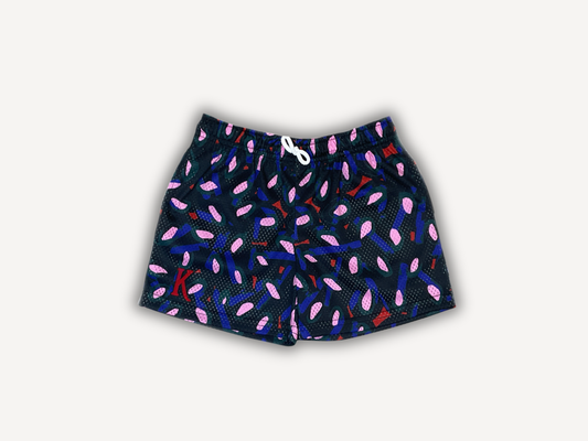 Kids Neon Splash Mesh Shorts