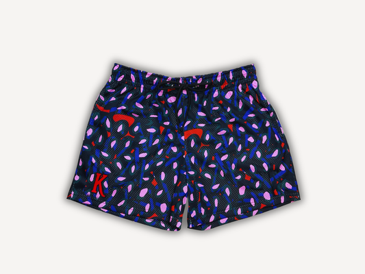 Neon Splash Mesh Shorts