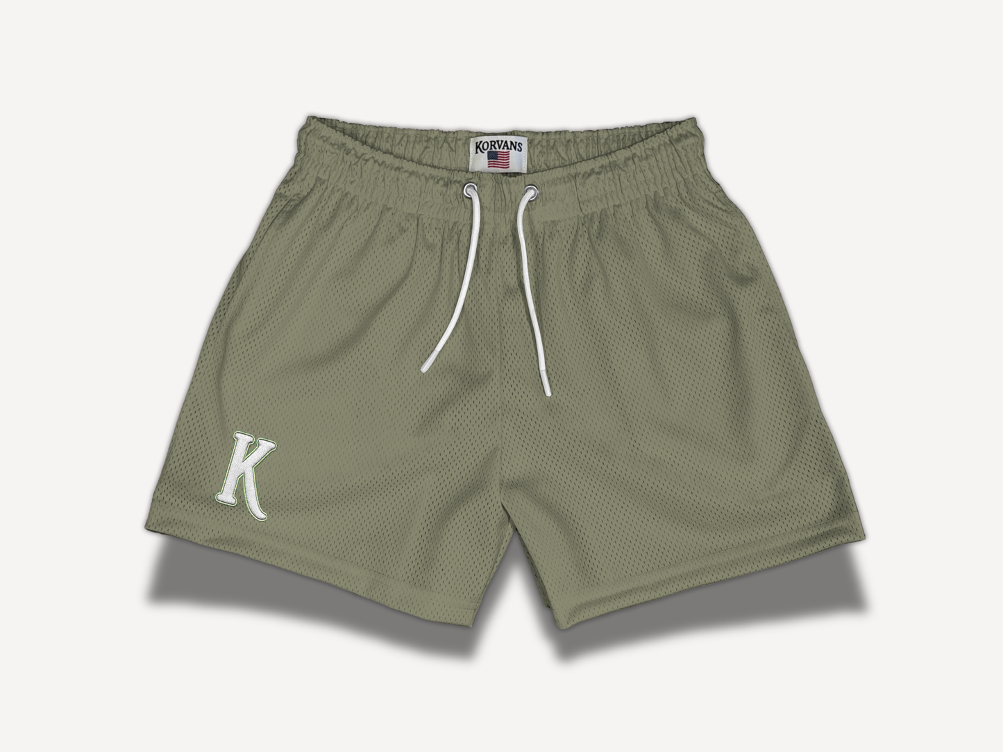 Olive Drift Mesh Shorts