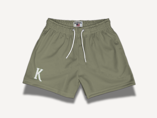 Olive Drift Mesh Shorts