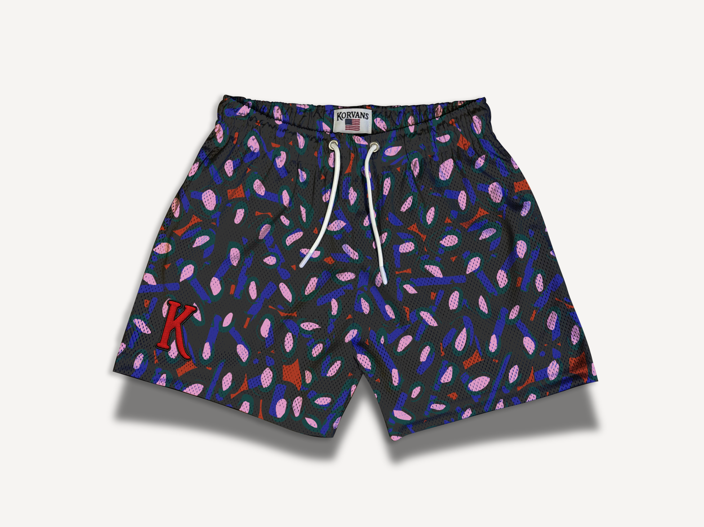 Neon Splash Mesh Shorts