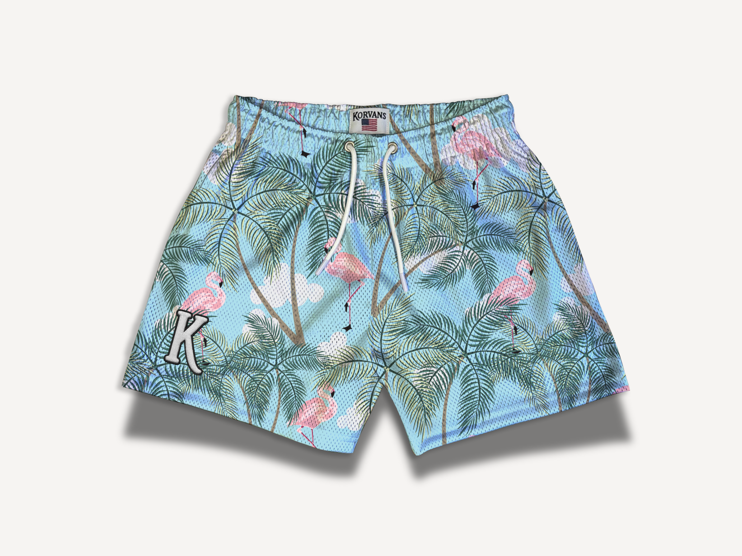 Flamingo Palms Mesh Shorts