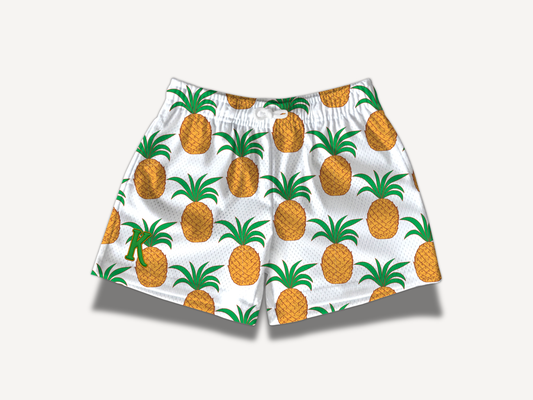 Kids Sweet Pineapple Mesh Shorts