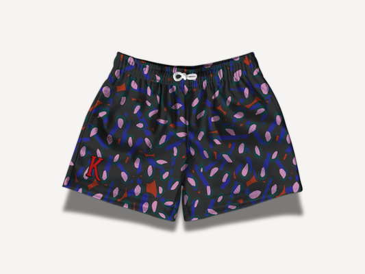Kids Neon Splash Mesh Shorts
