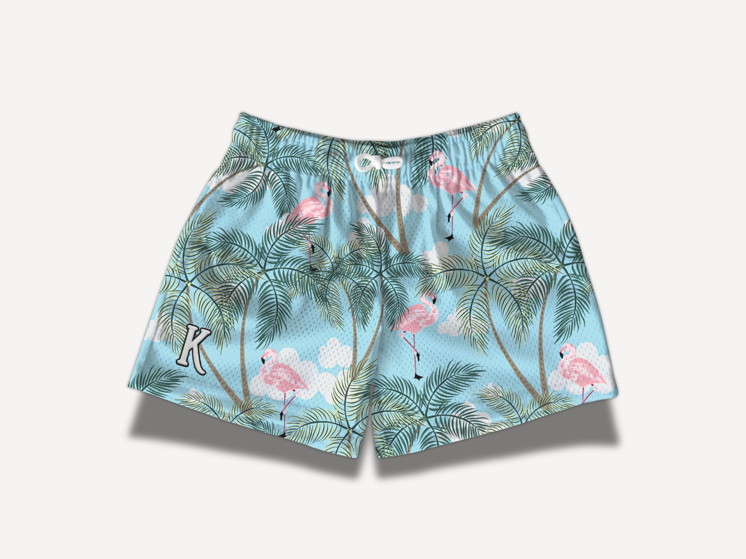 Kids Flamingo Palms Mesh Shorts