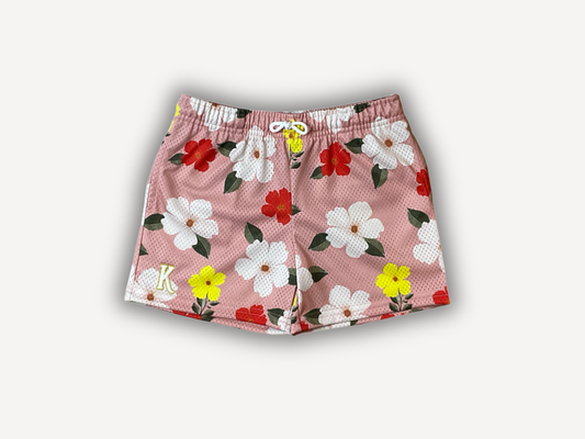 Kids Pink Paradise Mesh Shorts