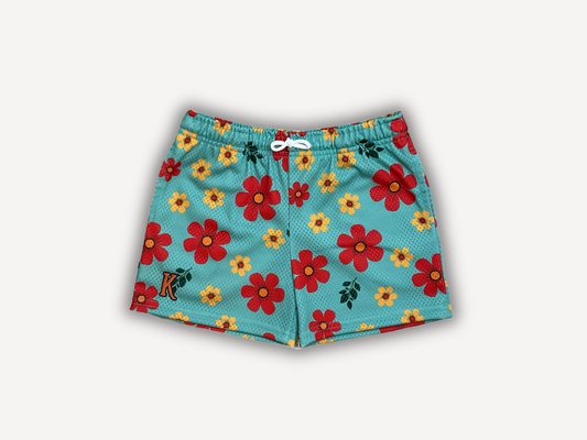 Kids Tropical Ember Mesh Shorts